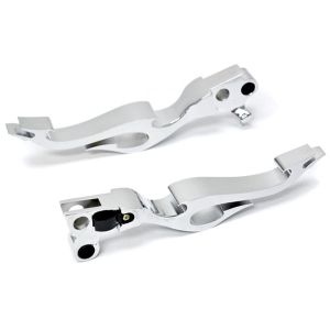 Chrome Brake / Clutch Flame Hand Levers for Harley Davidson (1996-2012)