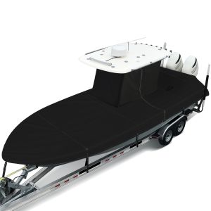 T-Top Boat Storage Cover Waterproof & UV Resistant Boat Covers 17-19ft (Black)