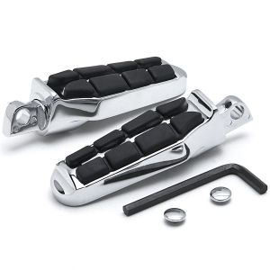 Tombstone Front & Rear Foot Peg Foot Rests Chrome for Harley Davidson (All Years)