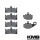 2005-2008 Kawasaki ZZR600 Front + Rear Non-Metallic Organic NAO Brake Pads Set