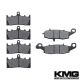 2002-2003 Kawasaki VN 1500 Vulcan Mean Streak Front + Rear Non-Metallic Organic NAO Brake Pads Set