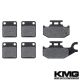 2007-2008 Yamaha YFM 400 Grizzly 4X4 Front + Rear Non-Metallic Organic NAO Brake Pads Set