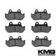 1982 Honda CX 500 TC Turbo Front + Rear Non-Metallic Organic NAO Brake Pads Set