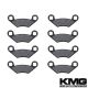 2004-2005 Polaris 500 ATP H0 4X4 Front + Rear Non-Metallic Organic NAO Brake Pads Set
