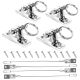 90 Degree Bimini Top Deck Hinge Mount with Quick Release Pins 4-Pack