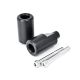 Suzuki GSXR 1000 GSXR1000 Black No Cut Frame Sliders (2005-2006)