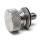 Silver Seat Bolt Screw for Harley Davidson Motorcycles Knurled Seat Cover Bolt