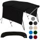 Universal 3-Bow Bimini Tops for Boats Cover Side Walls, 54-60