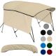 Universal 3-Bow Bimini Tops for Boats Cover Side Walls, 54-60