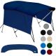 Universal 3-Bow Bimini Tops for Boats Cover Side Walls, 91-96