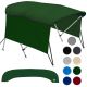 Universal 3-Bow Bimini Tops for Boats Cover Side Walls, 91-96