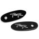 Honda CBR 600RR 900RR 1000RR 919 929 954 Mirror Block Off Plates Logo Engraved Black (1998-2008)