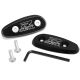 Suzuki GSXR 600 750 1000 Mirror Block Off Base Plates Logo Engraved Black Set (2000-2005)