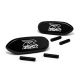 Suzuki GSXR 600 750 1000 Mirror Block Off Base Plates Logo Engraved Black Set (2005-2012)