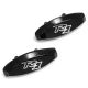 Yamaha YZF R1 Mirror Block Off Plates Logo Engraved Black Set (1998-1999)