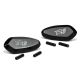 Yamaha YZF R6 Mirror Block Off Plates Logo Engraved Black Set (1999-2007)