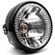 6.75'' Universal Black Motorcycle Headlight + Turn Signals LED Indicator H4 Bulb