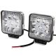 2pcs 18W Flood LED Light Square Bar Offroad Lights 4WD LED Driving Lamp Work Light Bulb Fog Lights for Truck Pickup Jeep SUV ATV UTV Waterproof