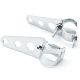 Chrome Headlight Mounting Bracket Fork Ears For Cafe Racer Bobber Bike 31-37mm