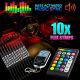 18 Color 10pcs RGB Motorcycle ATV Flexible Strip LED Light Lamp NEON Remote Kit