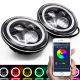 7 inch LED Headlights RGB Halo Ring Angel Eyes 7