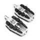 Krator Adjustable Chrome Highway Skull Foot Pegs for Harley Davidson Motorcycles