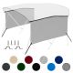 3 Bow Bimini Top Sidewalls, 900D Solid Canvas Side Blocks, 60