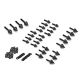 Suzuki GSXR 750 / GSX-R 1000 Black Spike Fairing Bolts Kit (2000-2003)