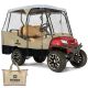KNOX Golf Cart Cover 4 Passenger, Short Roof, 600D Universal Waterproof Cover, Beige