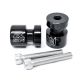 Black Suzuki GSXR 600 750 1000 Engraved Swingarm Spools Sliders