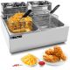 Biltek Deep Fryer For Home & Business, 2 Large Removable Baskets, Easy Cleaning