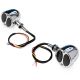 2x Universal Chrome Bullet Turn Signals with Integrated Brake/Running Lights