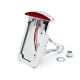 Side Mounted Vertical License Plate Assembly Chrome LED Tail Brake Light