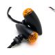 2pcs Black Heavy Duty Motorcycle Turn Signals Bulb Indicators Blinkers Lights