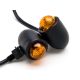 2pcs Black Heavy Duty Motorcycle Turn Signals Bulb Indicators Blinkers Lights
