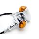 2pcs Chrome Heavy Duty Motorcycle Turn Signals Bulb Indicators Blinkers Lights