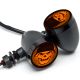 2pcs Skull Lens Black Motorcycle Turn Signals Bulb Indicators Blinkers Lights