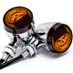 2pcs Skull Lens Chrome Motorcycle Turn Signals Bulb Indicators Blinkers Lights