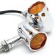 2pcs Chrome Heavy Duty Motorcycle Turn Signals Bulb Indicators Blinkers Lights