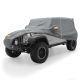 Gray Car Cover For Jeep Wrangler 2007-2022 JK, JL Models | Waterproof Fabric, Weather Protection, with Driver Door Zipper