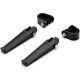 Black Anti-Vibrate Engine Guard Foot Pegs w/ Clamps 1