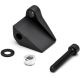 Black Right Mirror Relocation Adapter for 1996-2014 Harley Davidson Motorcycles