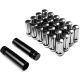 24x Chrome 14x1.5 Spline Lug Nuts + 2 Keys Anti-Theft Locking Wheel Lug Nuts