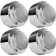 4x Chrome Center Caps Wheel Lug Nut Hub Cap Covers for 1995-1997 Ford F250 F350