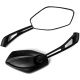 Black Universal Motorcycle Mirrors Cruiser Sport Bike Chopper Rear View Mirror