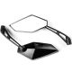 Black Universal Motorcycle Mirrors Cruiser Sport Bike Chopper Rear View Mirror