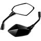 Black Universal Motorcycle Mirrors Cruiser Sport Bike Chopper Rear View Mirror