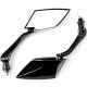 Black Universal Motorcycle Mirrors Cruiser Sport Bike Chopper Rear View Mirror