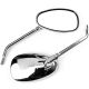 Chrome Universal Motorcycle Mirrors Cruiser Sport Bike Chopper Rear View Mirror