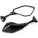 Black Universal Motorcycle Mirrors Sport Bike 2 Mounting Points Rear View Mirror